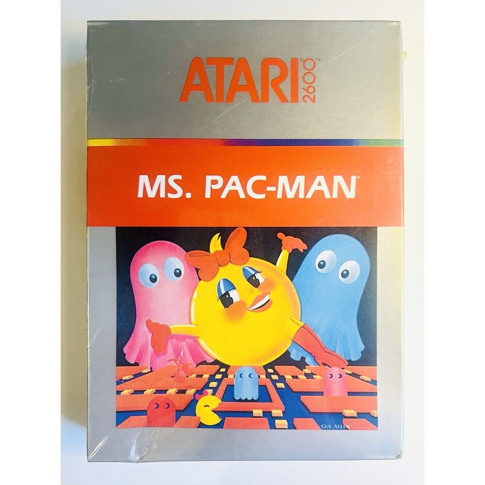 Atari 2600 "Ms. Pac-Man" 1982 Factory Sealed CIB Hang Tab Brand New